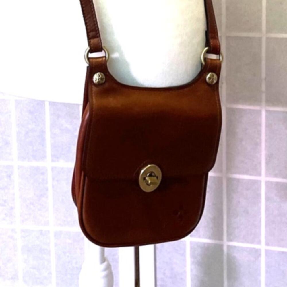 Patricia Nash Leather Crossbody Bag Cognac Brown Boho Equestrian Western Classic - Picture 3 of 7
